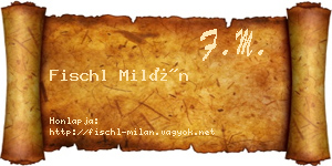 Fischl Milán névjegykártya
